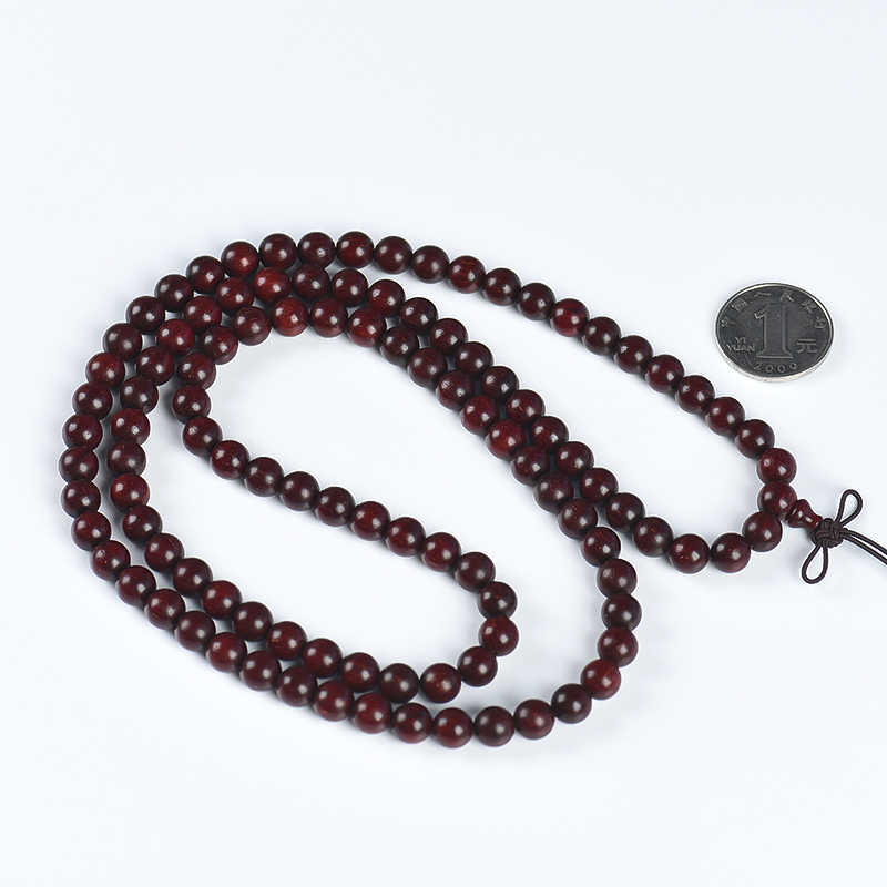 天然小叶紫檀佛珠-红掌柜