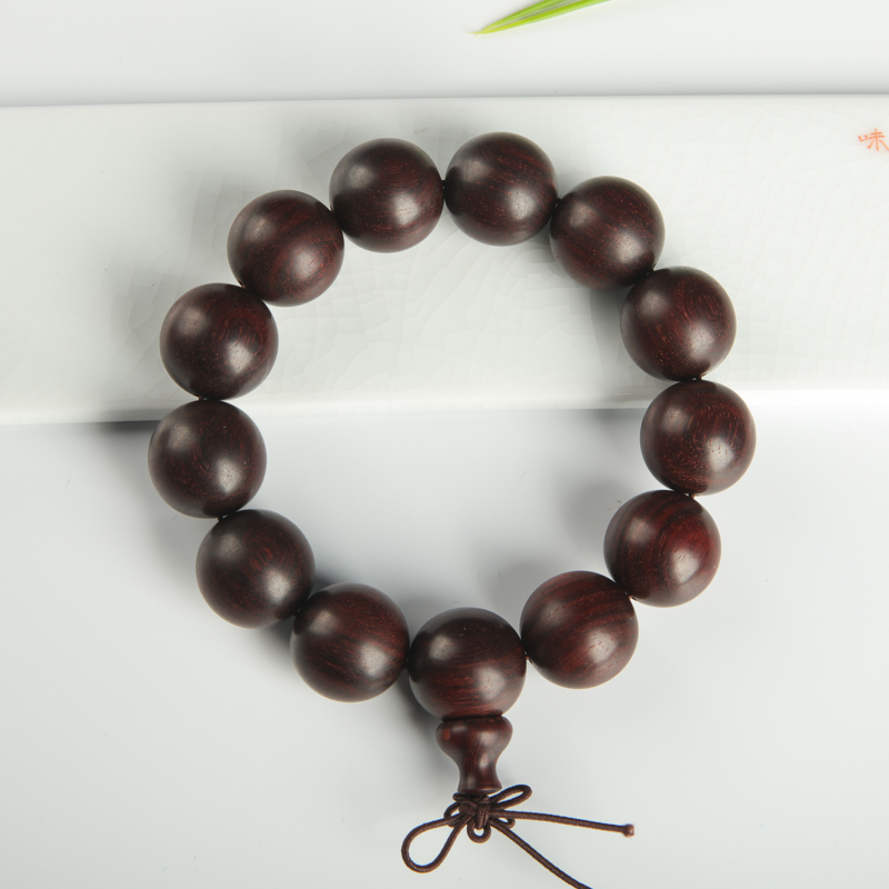 印度天然小叶紫檀单圈手串-红掌柜