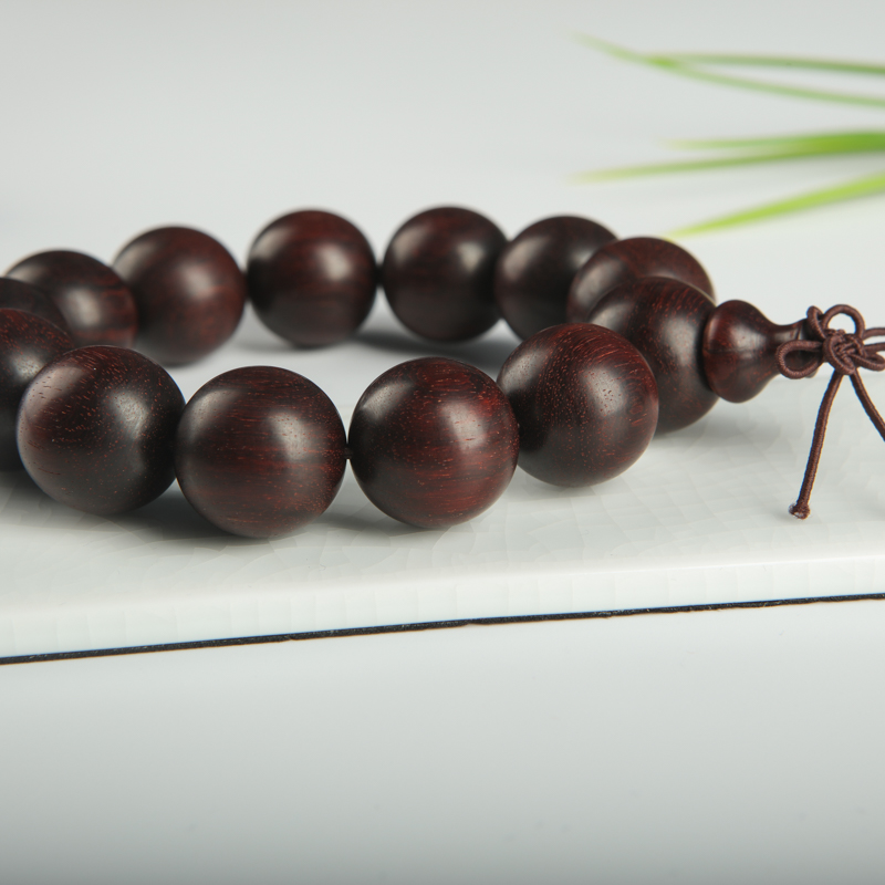 带星小叶紫檀单圈手串-红掌柜