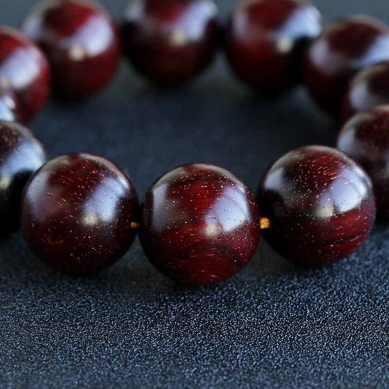 印度满金星小叶紫檀手串 - 红掌柜