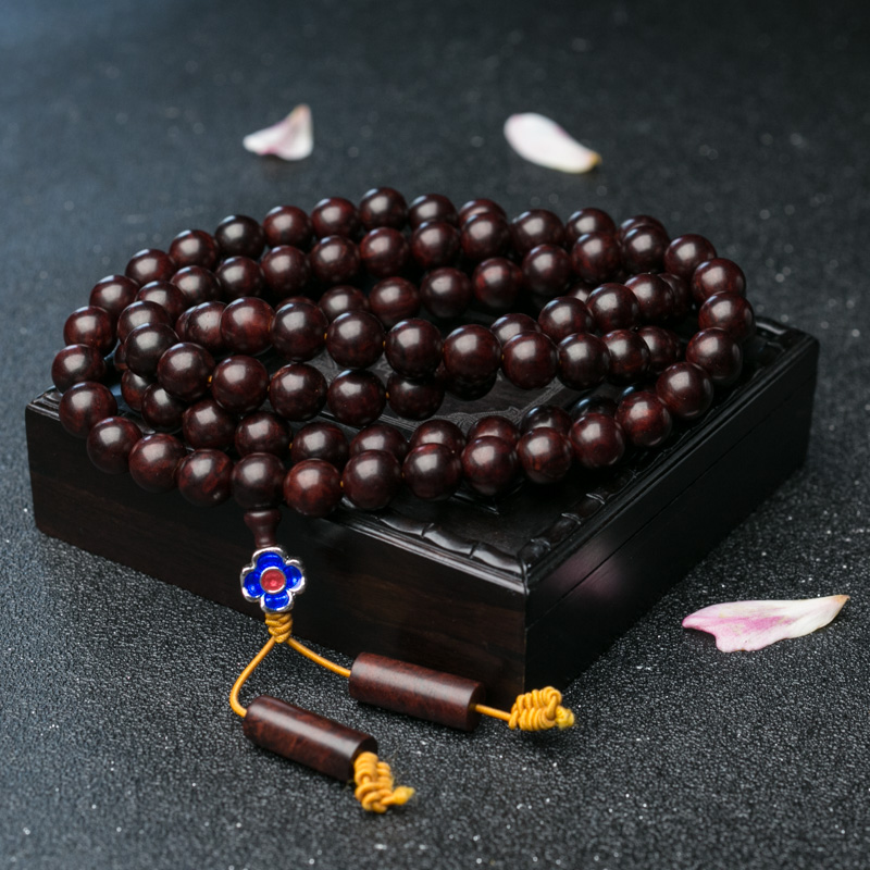 9.8mm小叶紫檀108佛珠-红掌柜