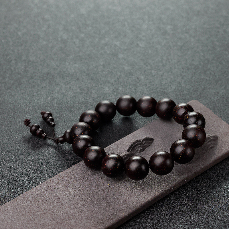 满金星小叶紫檀单圈手串 - 红掌柜