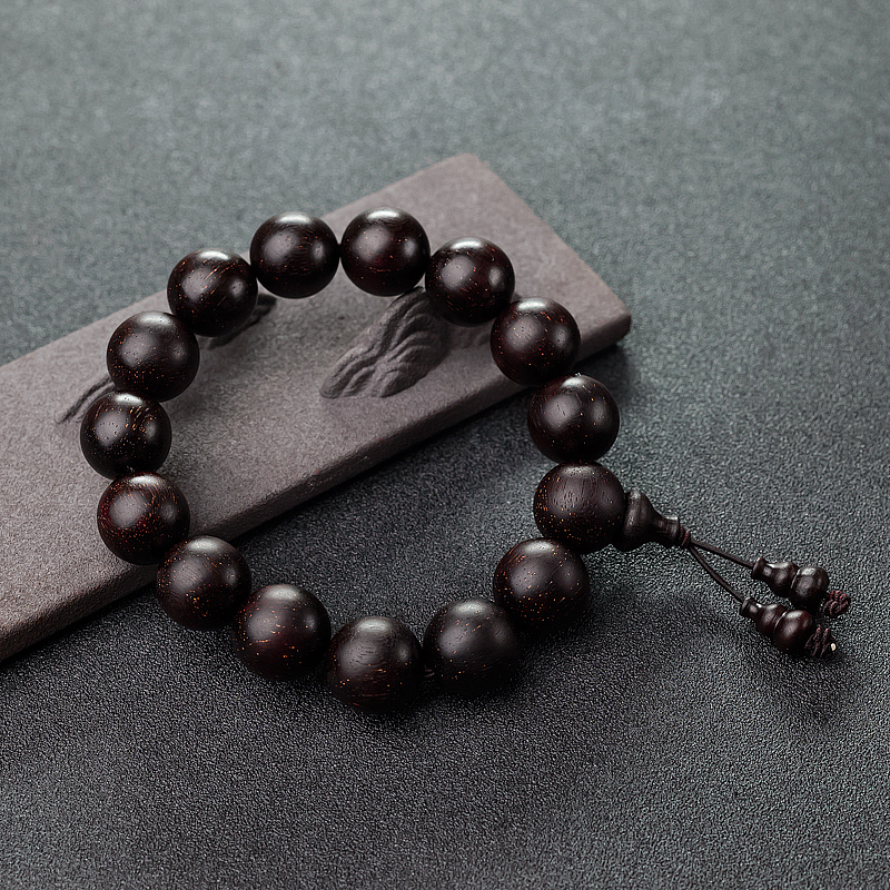 小叶紫檀单圈手串 - 红掌柜