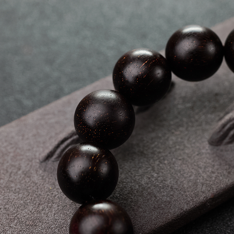 满金星小叶紫檀单圈手串 - 红掌柜