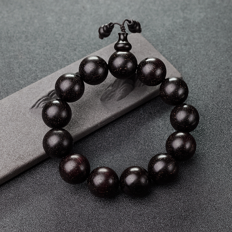 满星小叶紫檀单圈手串 - 红掌柜
