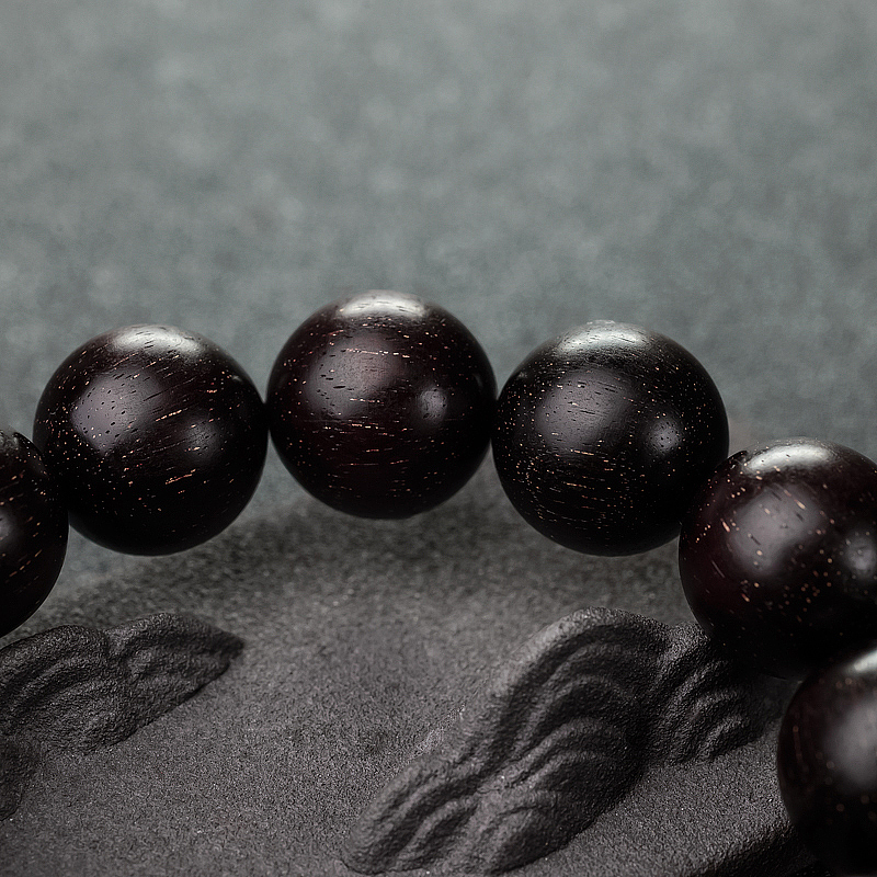 满金星小叶紫檀单圈手串 - 红掌柜