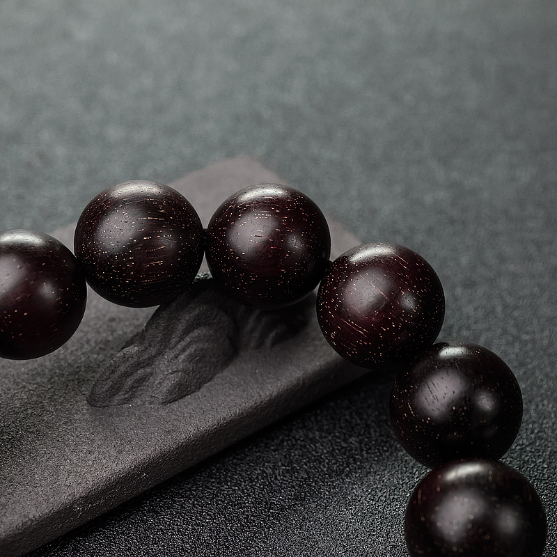 满金星小叶紫檀单圈手串 - 红掌柜