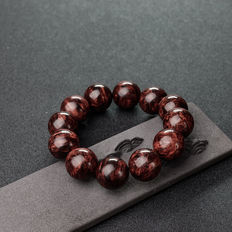 满瘤疤小叶紫檀手串-红掌柜