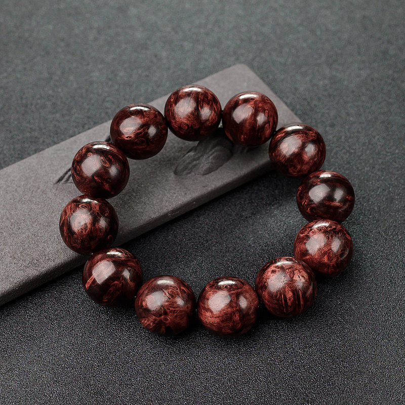 小叶紫檀单圈手串-红掌柜