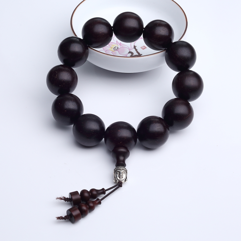 印度天然带星小叶紫檀单圈手串-红掌柜