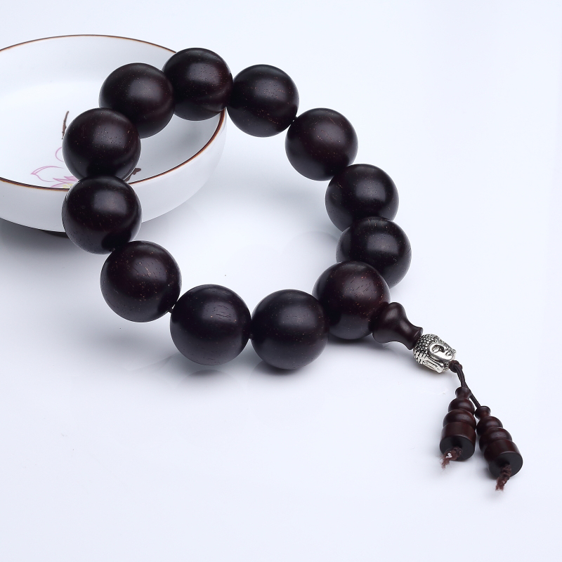 天然带星小叶紫檀单圈手串-红掌柜