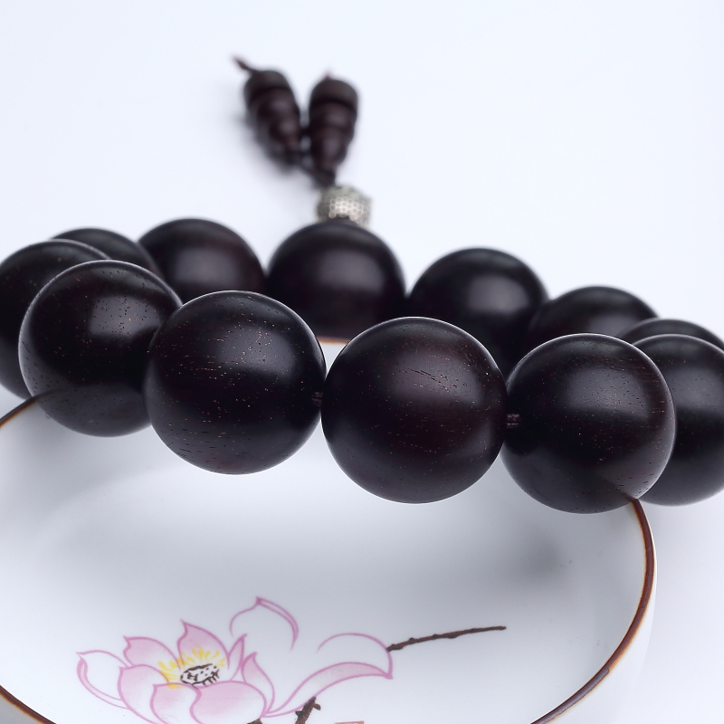印度天然带星紫檀单圈手串-红掌柜