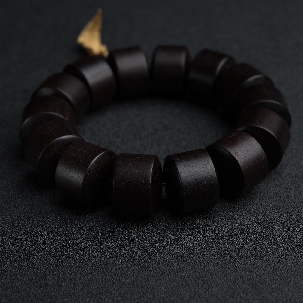 半星小叶紫檀桶珠手串-红掌柜