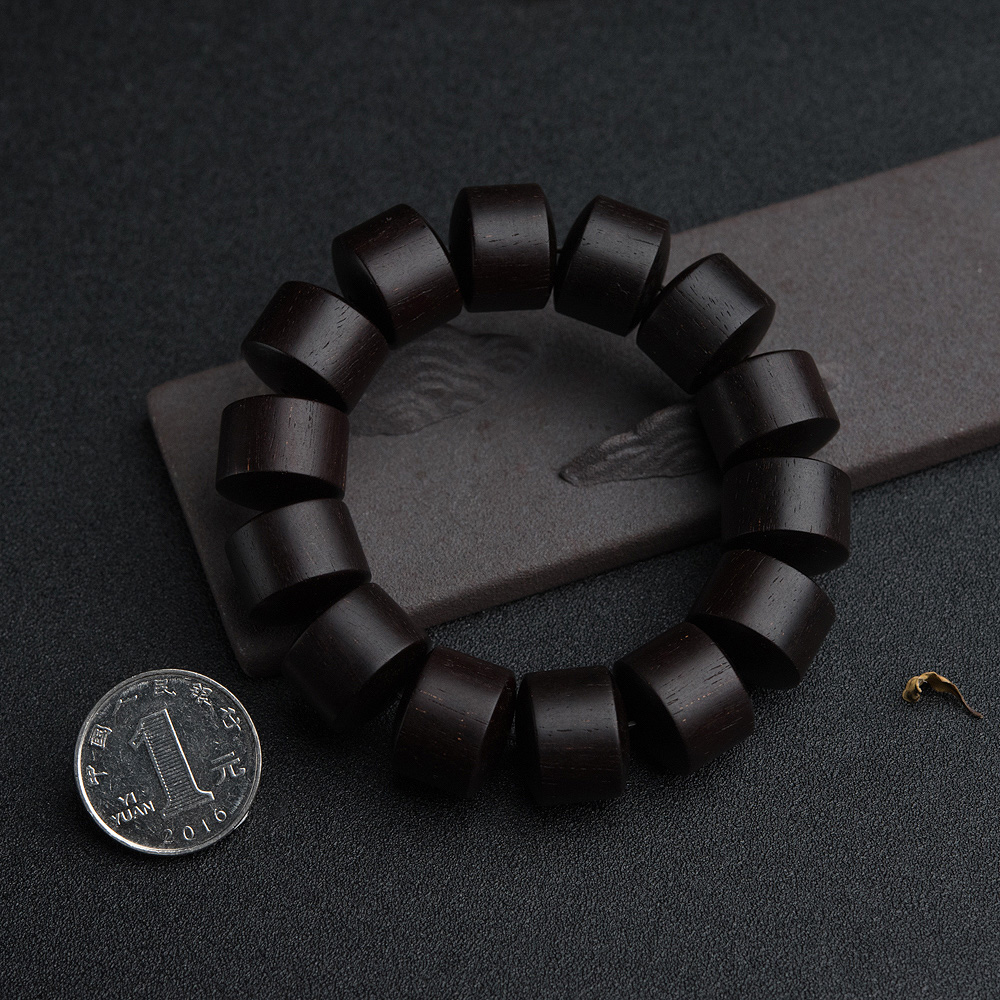 印度小叶紫檀桶珠手串-红掌柜