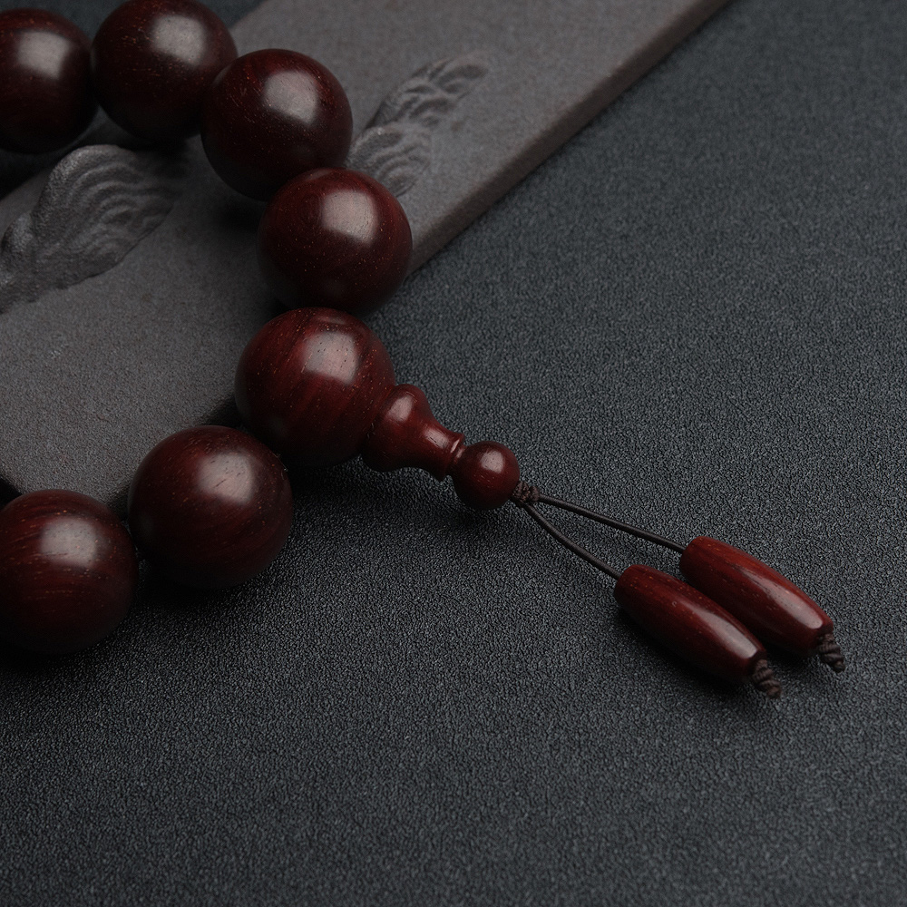 印度天然满星小叶紫檀手串-红掌柜