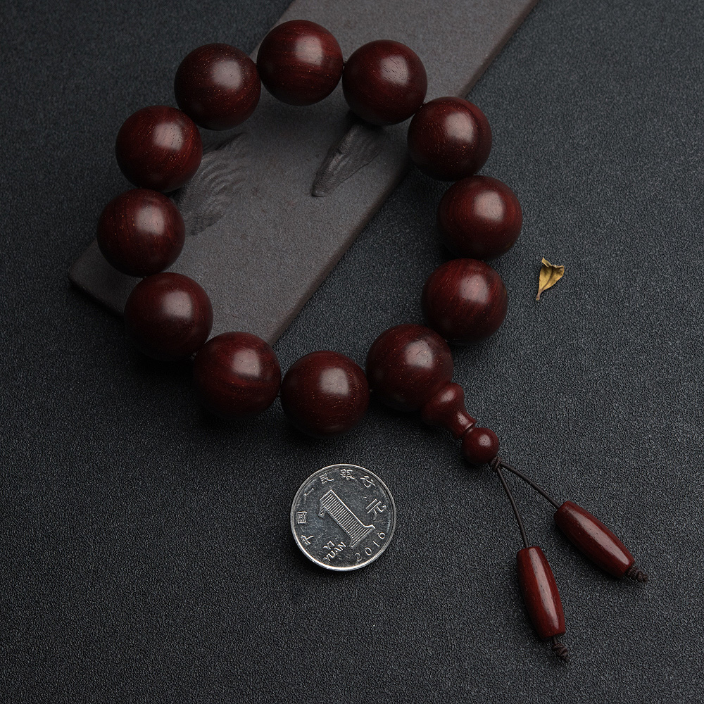 鸡血红小叶紫檀手串-红掌柜