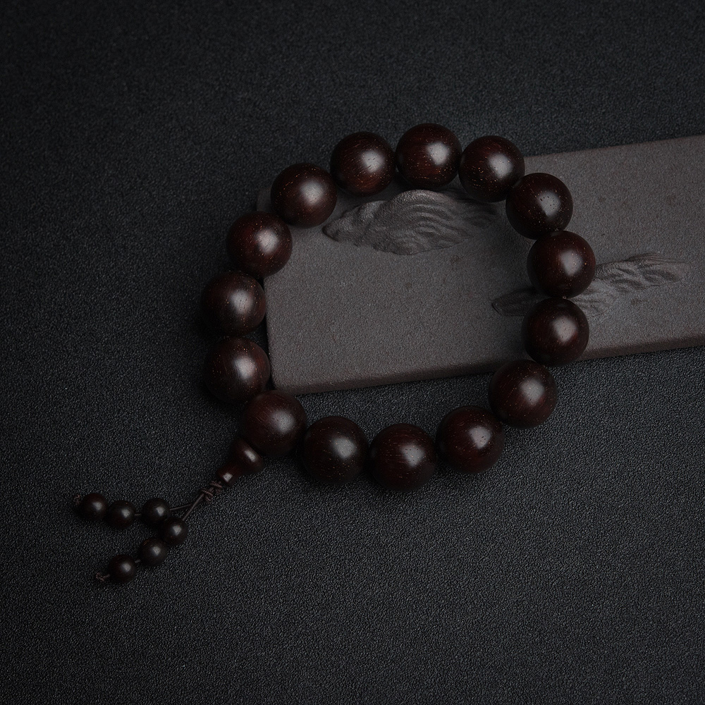 天然半星小叶紫檀手串-红掌柜