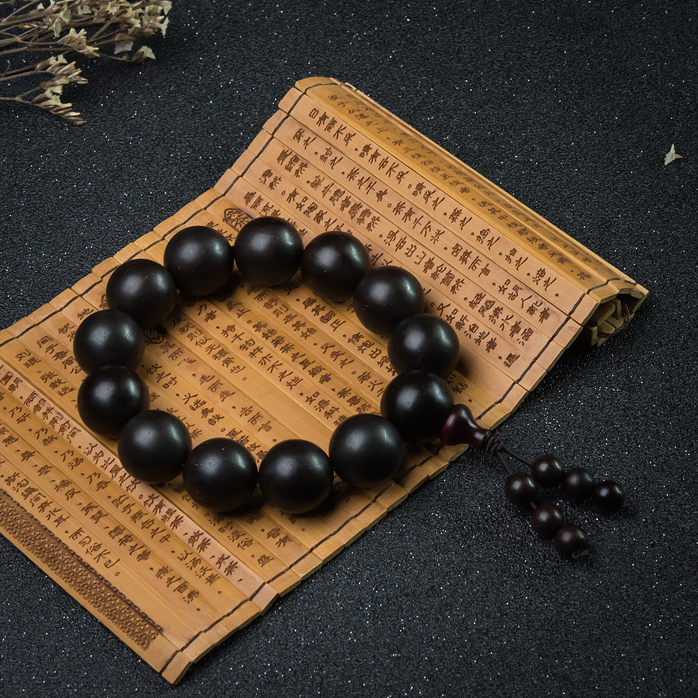 小叶紫檀单圈手串-红掌柜