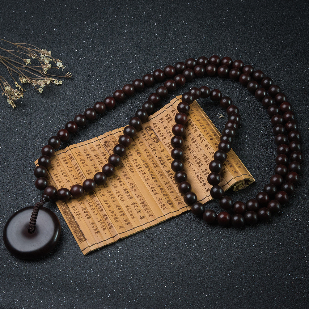 小叶紫檀108佛珠-红掌柜