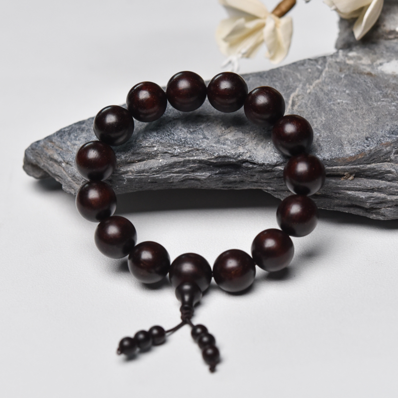 15mm带星小叶紫檀手串-红掌柜