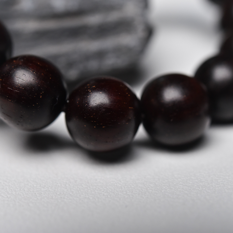 15mm天然带星小叶紫檀单圈手串-红掌柜