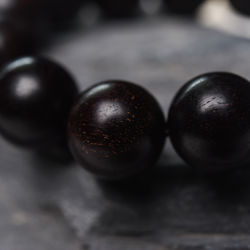 18mm印度小叶紫檀单圈手串-红掌柜