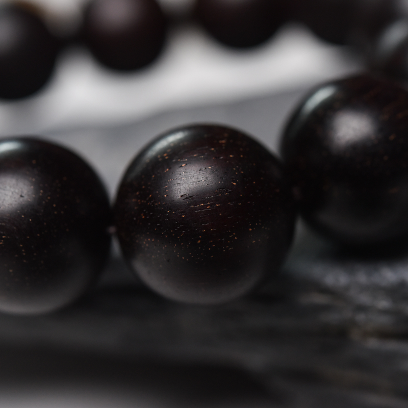 20.5mm天然小叶紫檀单圈手串-红掌柜