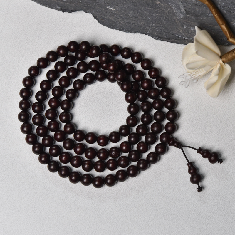 8mm小叶紫檀108佛珠-红掌柜