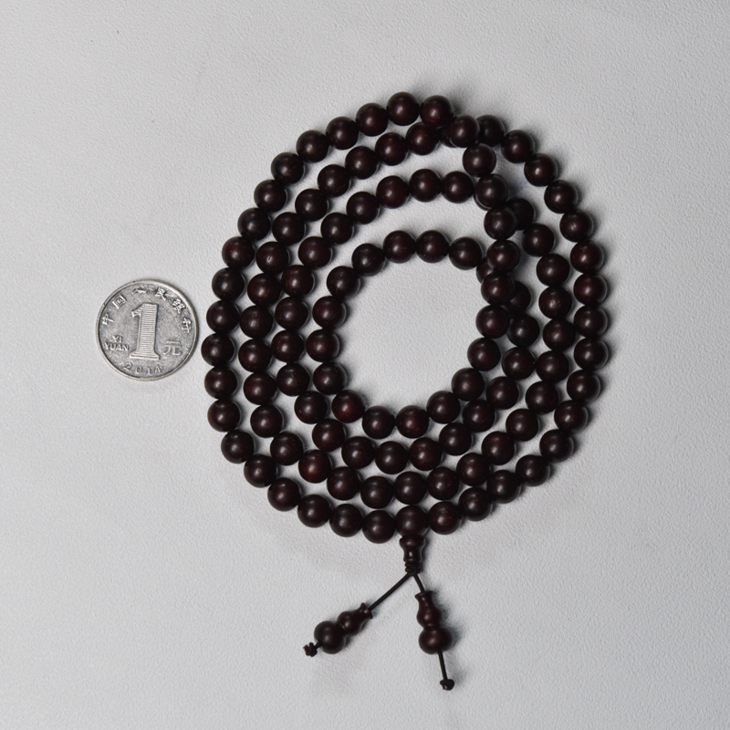 8mm满星小叶紫檀108佛珠-红掌柜