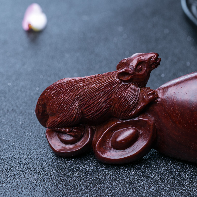 印度小叶紫檀代代数钱摆件-红掌柜
