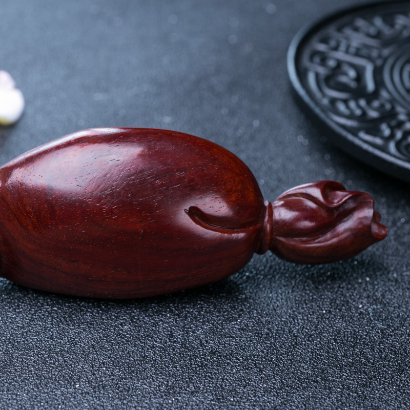 天然小叶紫檀代代数钱摆件-红掌柜