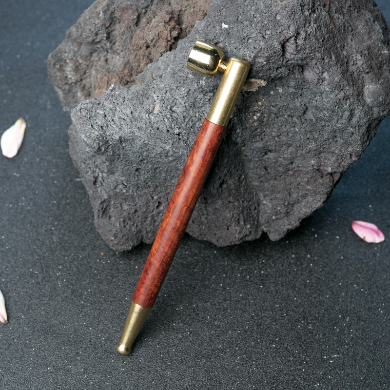 水波纹小叶紫檀烟斗-红掌柜