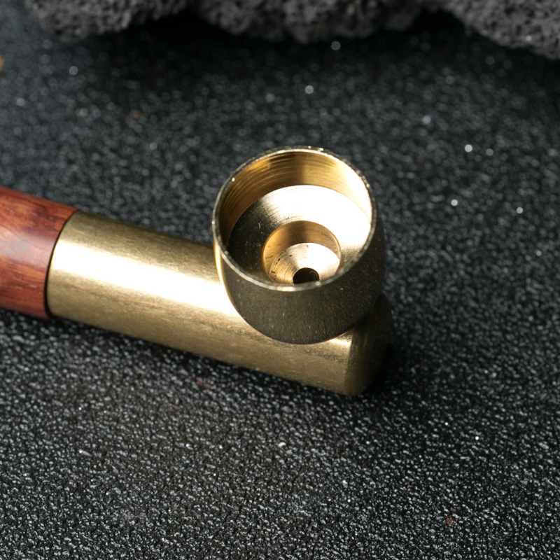 天然小叶紫檀烟斗-红掌柜