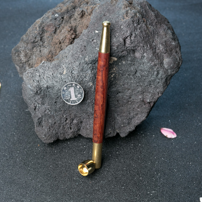 印度小叶紫檀烟斗-红掌柜