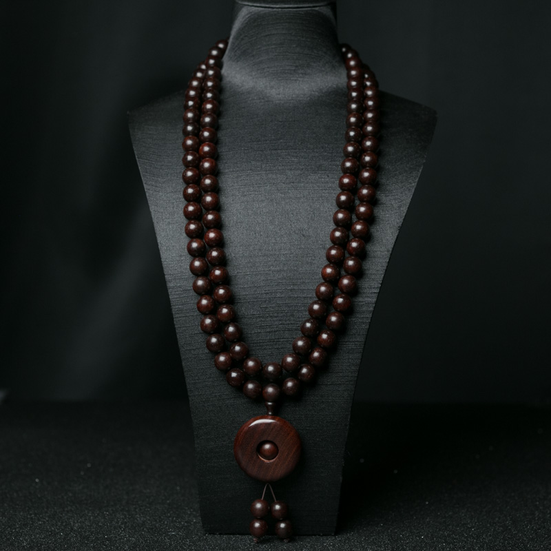 印度天然小叶紫檀108佛珠-红掌柜