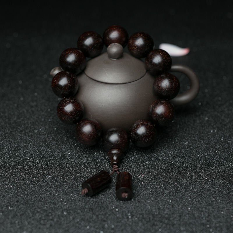 印度天然满星小叶紫檀单圈手串-红掌柜