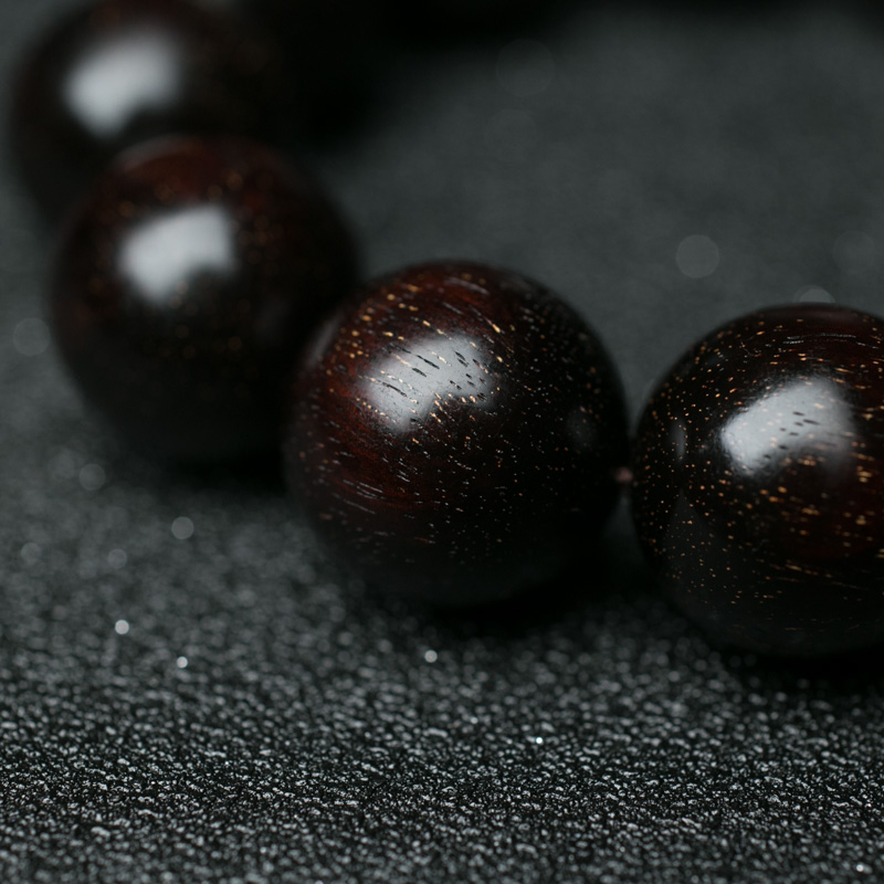 印度天然满星小叶紫檀手串-红掌柜