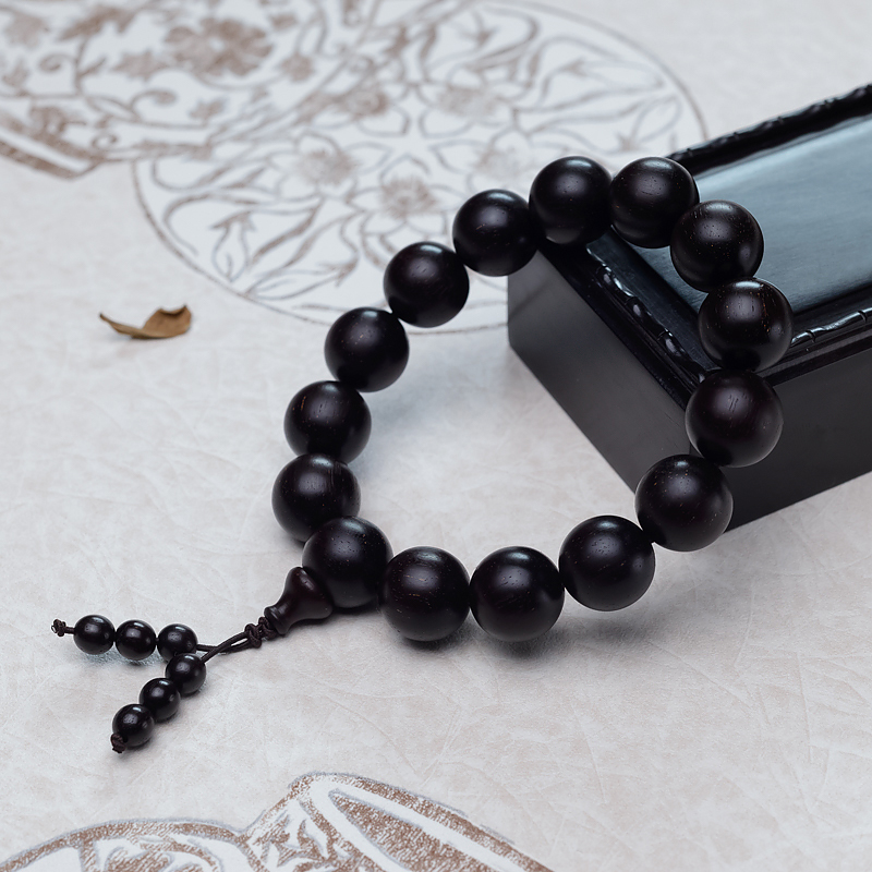 印度天然半星小叶紫檀单圈手串-红掌柜