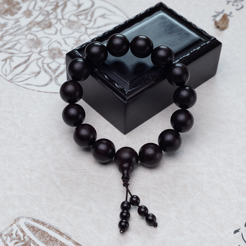 印度天然小叶紫檀单圈手串-红掌柜