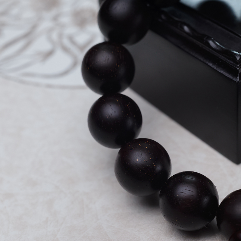 印度天然半星紫檀单圈手串-红掌柜