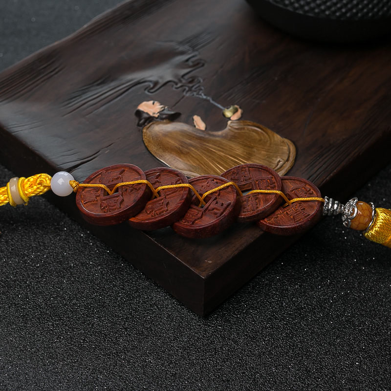 鸡血红小叶紫檀车挂-红掌柜