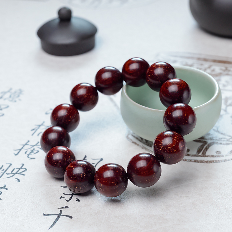 18mm满星小叶紫檀单圈手串-红掌柜