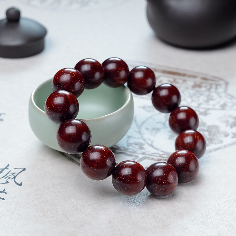 满星小叶紫檀单圈手串-红掌柜