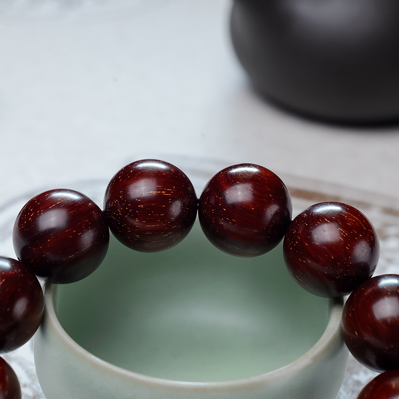 18mm满星小叶紫檀手串-红掌柜