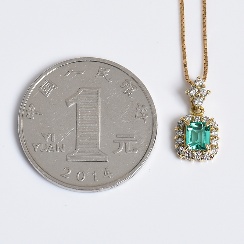 天然祖母绿刻面项链-红掌柜