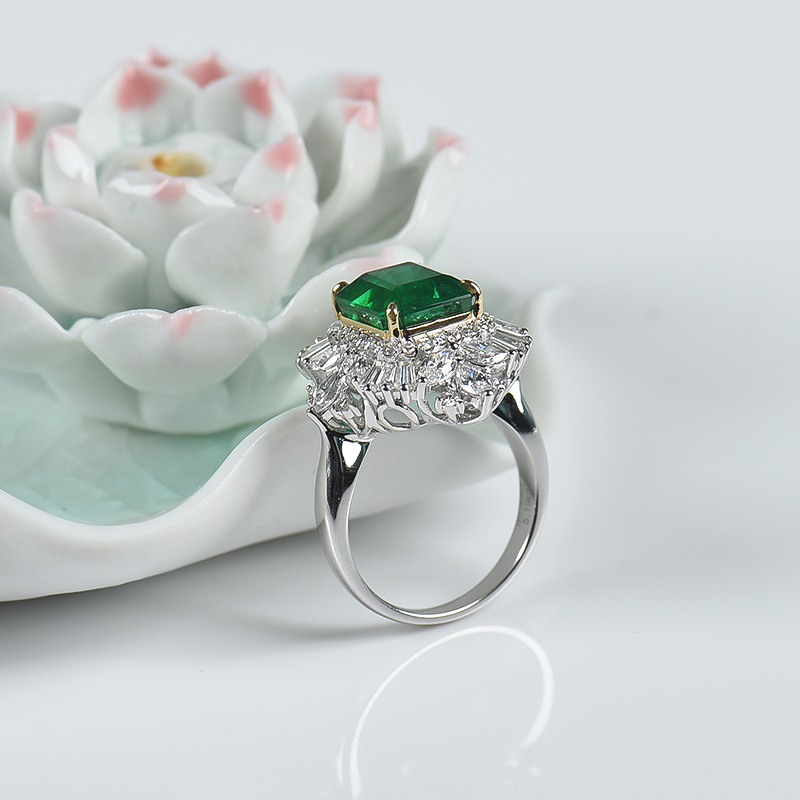 18K祖母绿戒指-红掌柜