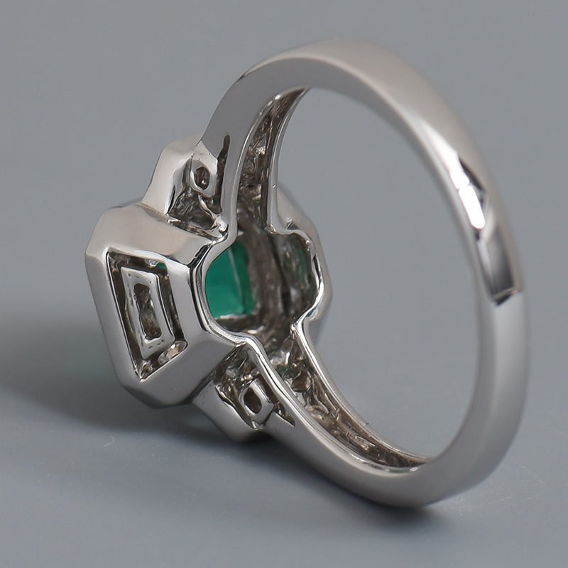 天然祖母绿刻面戒指-红掌柜