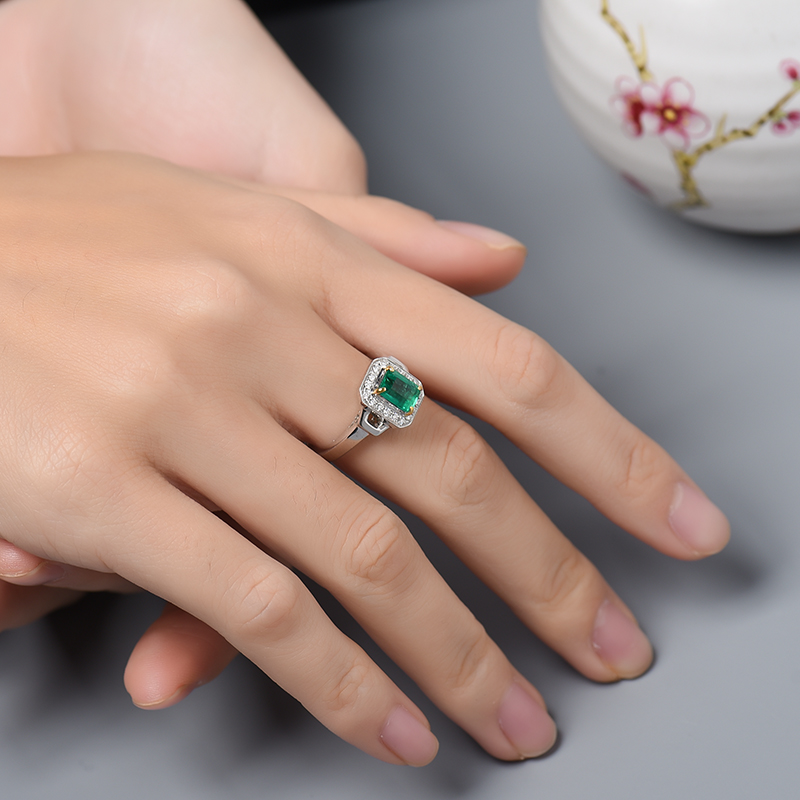 天然祖母绿戒指-红掌柜