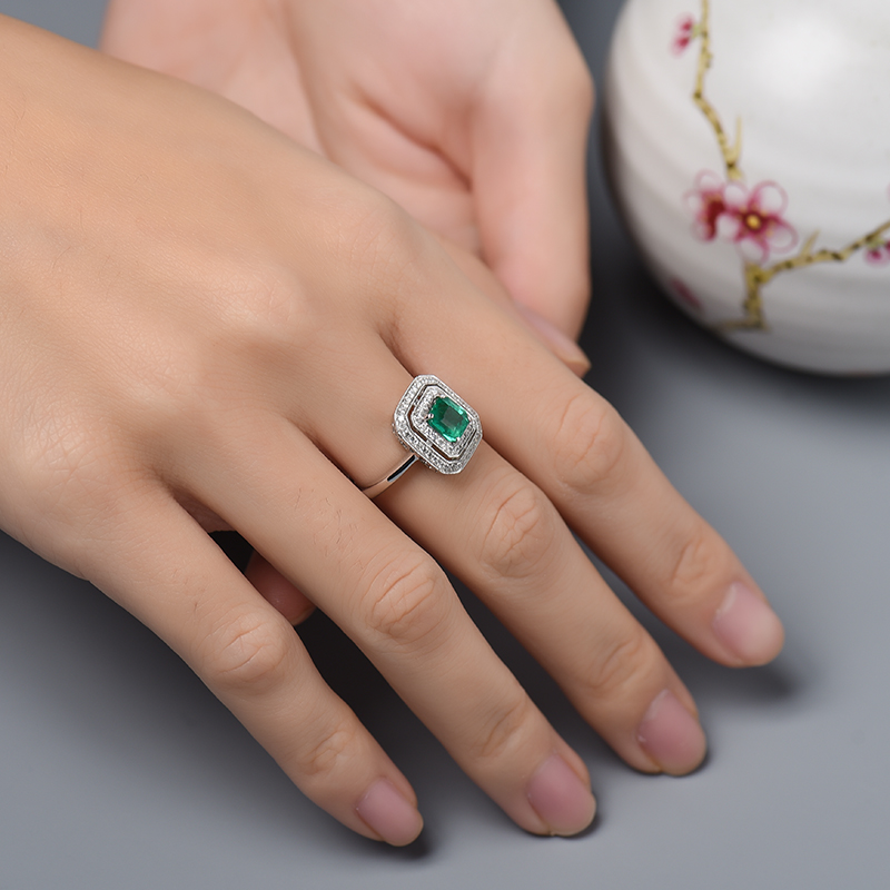 祖母绿戒指-红掌柜