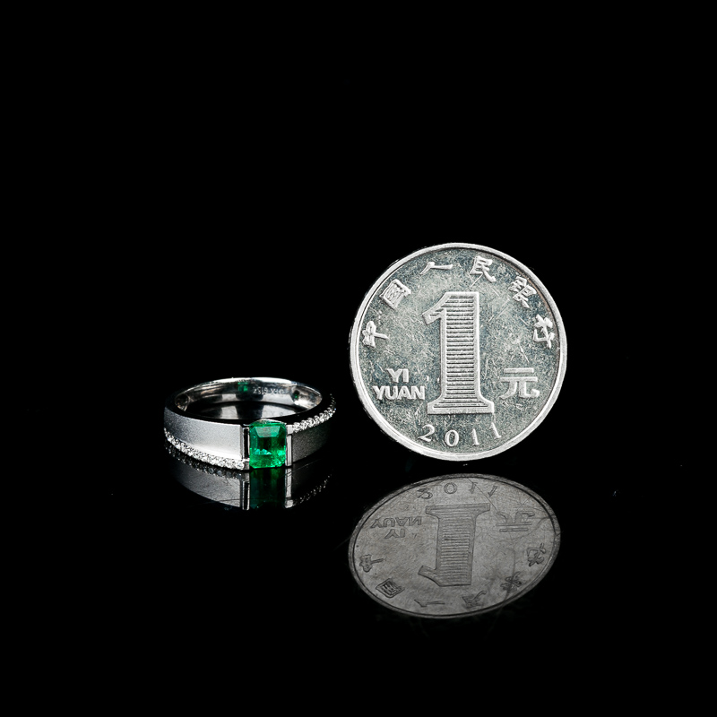 天然祖母绿戒指-红掌柜